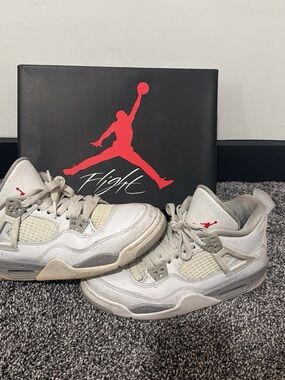 Nike Air Jordan 4 Retro “Oreos” Womens 6.5 or kids 5Basketball Shoes - Jordan